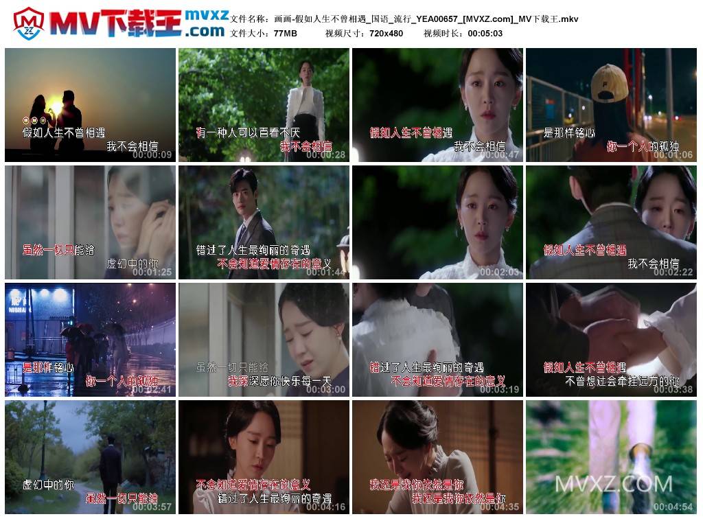 画画-假如人生不曾相遇_国语_流行_YEA00657